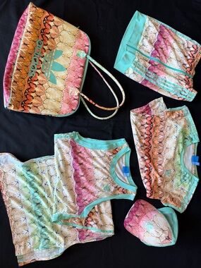 Adidas x Farm Rio Floral Pastel Active Set with Tote - Mint, Pink, Peach